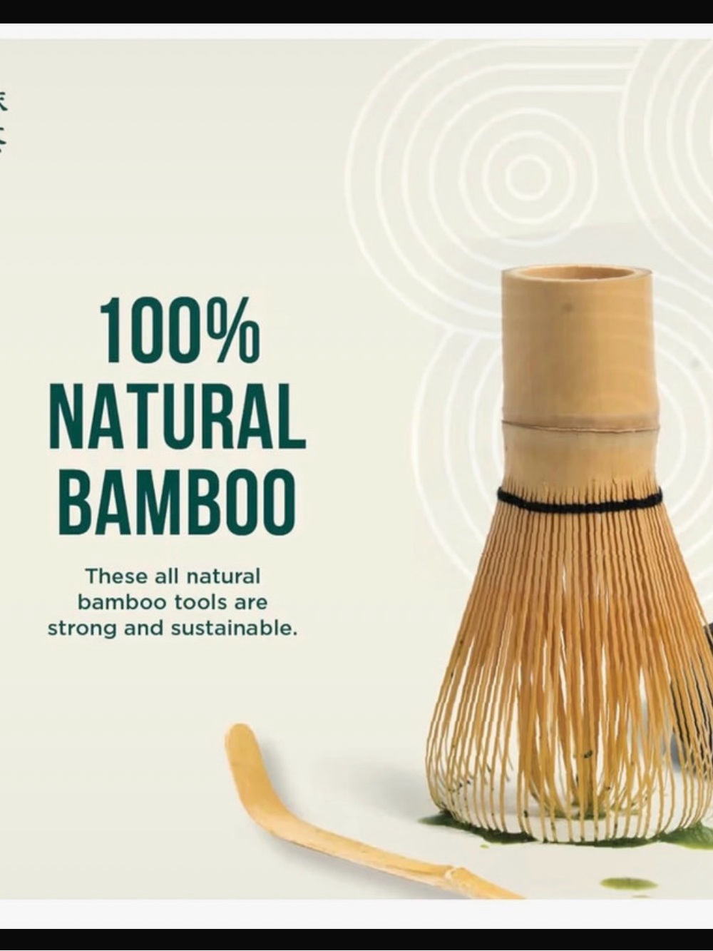 Matcha Whisk and Scoop Set - Natural Bamboo